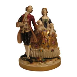 Porcelain “Couple in evening dress”. Vienna, 20th century.