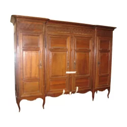 Carved walnut sideboard with 4 doors with LED lighting …