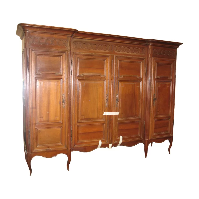 Carved walnut sideboard with 4 doors with LED lighting … - Moinat - Buffet, Bars, Sideboards, Dressers, Chests, Enfilades