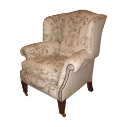Comfortable “Somerset” armchair, upholstered in fabric …