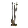 Set of bronze and metal fireplace tools. Period: 19th … - Moinat - Fireplace accessories