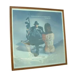 Настольный плакат «Вооруженный мужчина с женщиной».