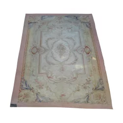 Large Aubusson rug, restored. Period late 18th early 19th
