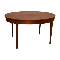 Directoire dining room table in walnut.