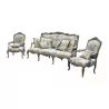 Set bestehend aus 1 Sofa und 2 Louis XV Regency Sesseln mit … - Moinat - Ensembles