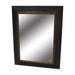 Dutch-style mirror with wooden frame and ice-style …