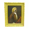 Tableau "Portrait de Chien", avec cadre noir et doré. - Moinat - Tableaux - Portrait