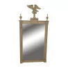 Regency style mirror in gray lacquered wood with carved eagle. - Moinat - Mirrors
