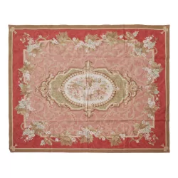Aubusson Rug Design 72. Colours: Red, pink, green, brown, …