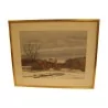 watercolor painting on paper “Winter Landscape”, signed Patrick … - Moinat - Painting - Landscape