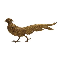 Pheasant by Camusso in 925 silver. Peru, mid 20th century.