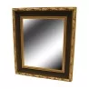 Miroir en bois sculpté patiné noir et gris. - Moinat - Glaces, Miroirs