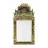 Style Spiegel aus geschnitztem Gold und schwarzem Holz mit … - Moinat - Spiegel