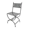 \"Stay\" chair in wrought iron with slats. - Moinat - VE2022/2