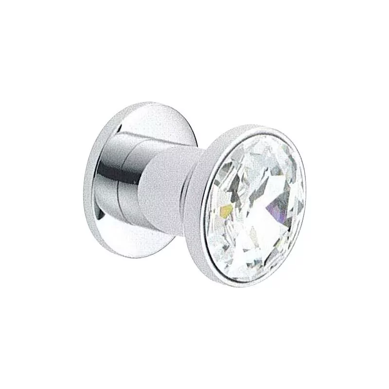 “Luna” small model door knob in rhodium silver. - Moinat - Decorating accessories