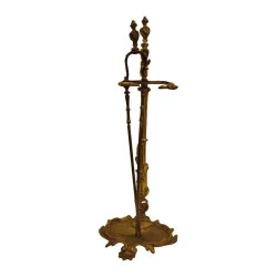 个路易十五青铜壁炉插件。 19世纪时期。