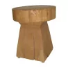 Stool with oak leg and fir wood seat … - Moinat - Stools, Benches, Pouffes