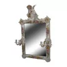 Saxony porcelain mirror with decoration of flowers and cherub … - Moinat - Mirrors