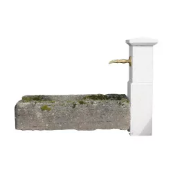 Small rectangular stone basin. 19th century.