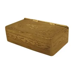 Petite boîte rectangulaire en argent ciselé. Epoque 19ème