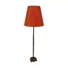 Cattail floor lamp with red shade. Period late 19th … - Moinat - Standing lamps