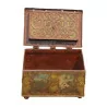 Green polychrome iron box with landscape decoration, with … - Moinat - Buffet, Bars, Sideboards, Dressers, Chests, Enfilades