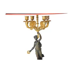 Pair of Restoration candelabras mounted as bronze lamps …