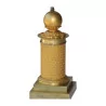 Paire de candélabres Restauration montées en lampes en bronze … - Moinat - Lampes de table