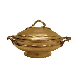 Légumier en argent 950, couvercle époque Empire, Paris