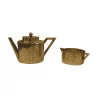 Teapot and its art-deco sugar bowl in 800 silver. … - Moinat - Silverware