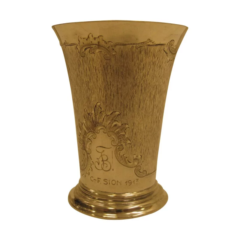 800 silver cup with inscription “C-F Sion 1913”. Era … - Moinat - Silverware