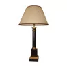 Lamp in burgundy and gold wood with lampshade - Moinat - Table lamps