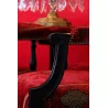 Indiskreter Napoleon III. aus schwarz gebeiztem Holz, gepolstert - Moinat - Armlehnstühle, Sesseln