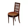 套 4 张红木椅子，带藤条座椅和靠背 - Moinat - 椅子