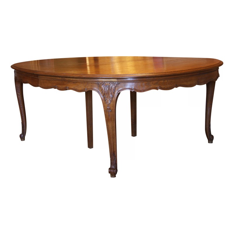 Grande table de salle à manger en chêne ciré brossé de style … - Moinat - Tables de salle à manger Grande table de salle à manger en chêne ciré brossé de style … - Moinat - Tables de salle à manger