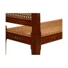 个英式缎面长椅，带彩绘装饰、座椅和侧面 - Moinat - EX2023/1