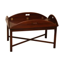 Butlers tray, coffee table in mahogany with sides on …