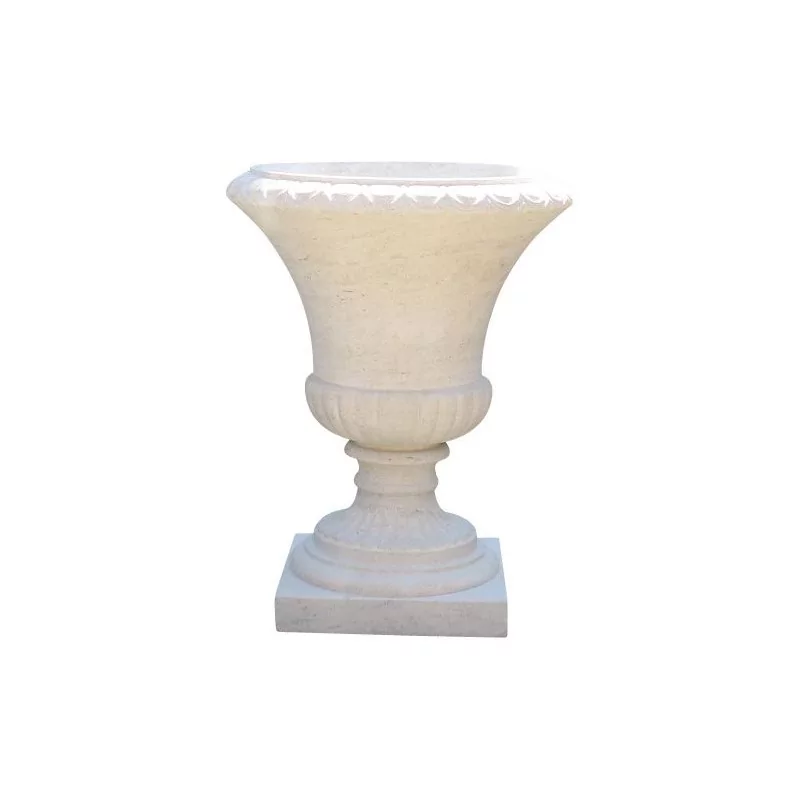 对 Medici 花瓶，镶嵌在 Semond 石雕中。 - Moinat - 瓮, 花瓶