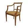 Directoire-Sessel aus Mahagoni, garniert mit Bronzen, Polster … - Moinat - Armlehnstühle, Sesseln