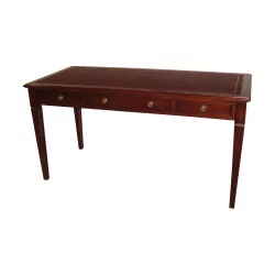  1 张路易十六风格的桃花心木办公桌，带 3 个抽屉和顶部……