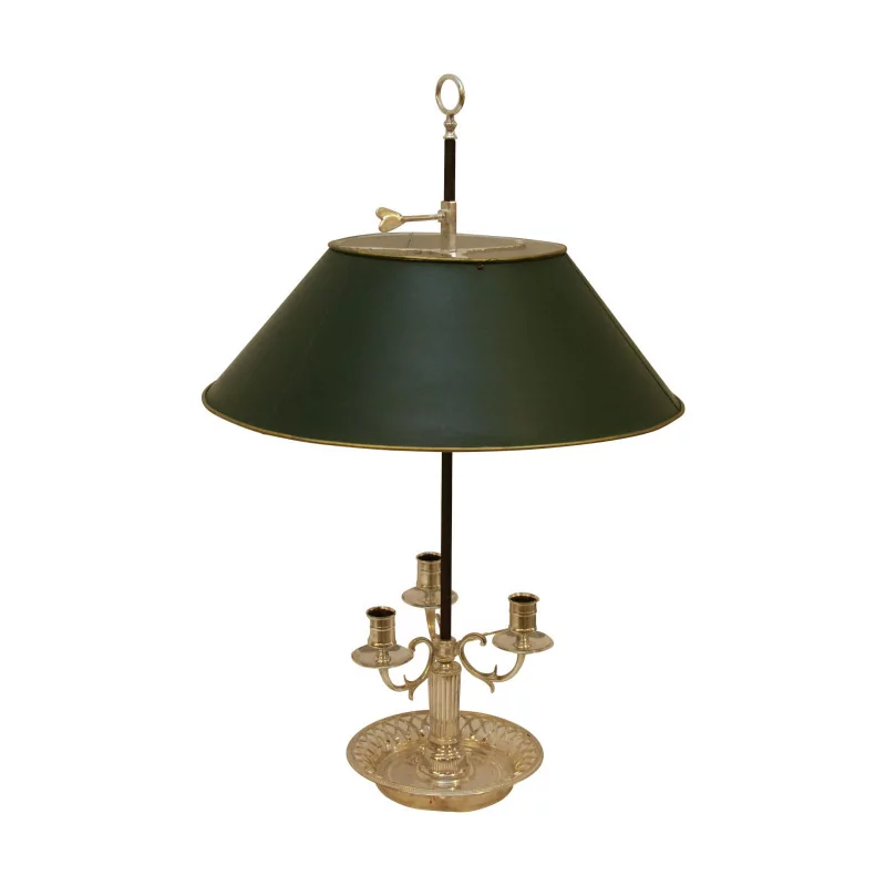 Openwork bouillotte lamp with \"basket\" motif in chased bronze - Moinat - Table lamps