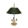 Lampe bouillotte ajourée avec motif "panier" en bronze ciselé - Moinat - Lampes de table