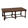 Solid mahogany living room coffee table with gold veneered top - Moinat - Coffee tables