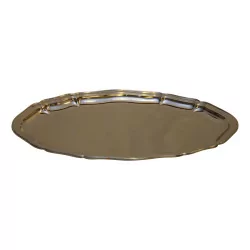 Oval tray in chromed metal, Sigg, Switzerland, 20th century.