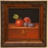 桌静物与水果与木框。 - Moinat - 画 - 静物