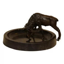 Bronze Elk on a black marble base, Art Deco