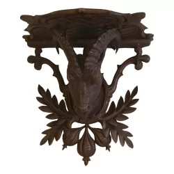 Brienz hanging console with ibex head, in beech …