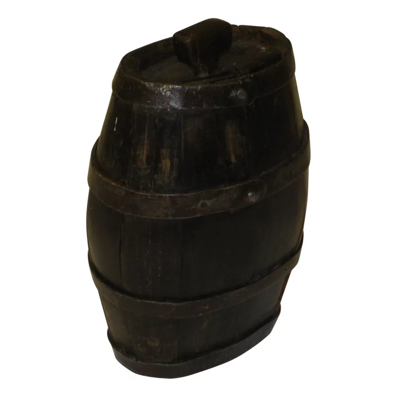 Small oval liquor barrel in dark wood. Period late 19th, … - Moinat - Decorating accessories