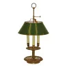 Bouillotte-Lampe mit 3 Lichtern aus vergoldeter Bronze mit Lampenschirm … - Moinat - Tischlampen