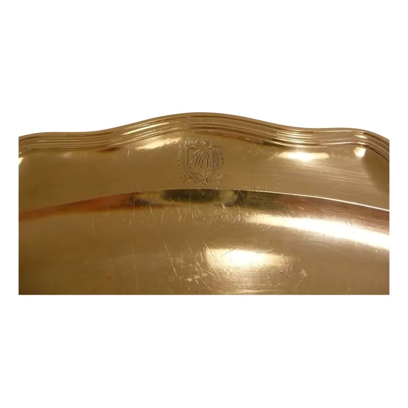 Paar ovales Silbergeschirr. (1432g) Zeitraum des 18. Jahrhunderts. - Moinat - Silber